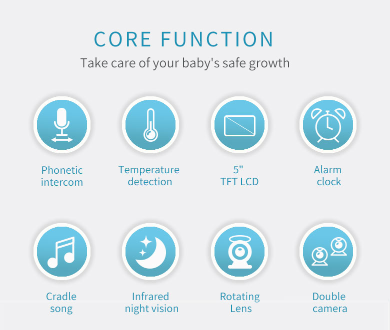 HD wireless baby care device voice intercom baby monitor